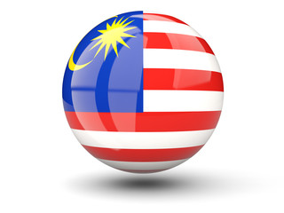 Round icon of flag of malaysia