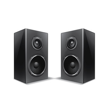 Speakers isolated on white vector