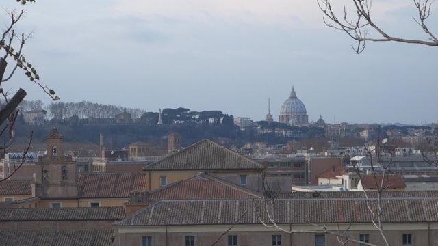 Saint Peter Dome at dusk, Rome, Italy