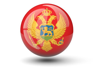 Round icon of flag of montenegro