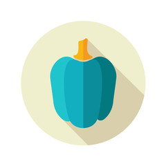 Pepper flat icon with long shadow