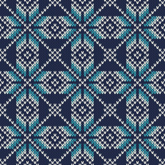 Vintage Sweater Design. Seamless Knitted Pattern