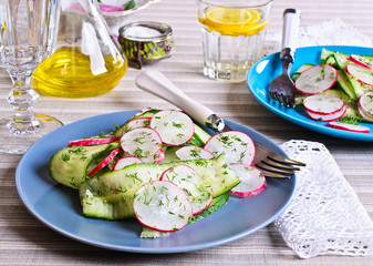 Salad of radish and cucumber