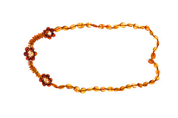 Baltic amber on white