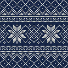 Vintage Sweater Design. Seamless Knitted Pattern