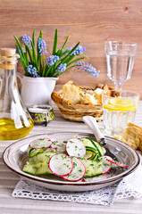 Salad of radish and cucumber