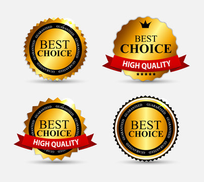 Best Choice Label Set Vector Illustration
