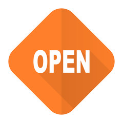 open orange flat icon