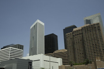 The architecture skyline of Houston