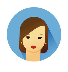 Vector illustration of girl with cute hair style