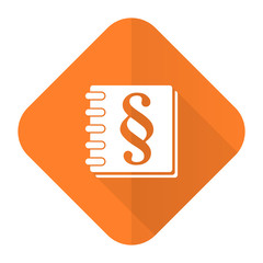 law orange flat icon