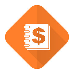 money orange flat icon