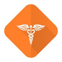 Obraz premium emergency orange flat icon hospital sign