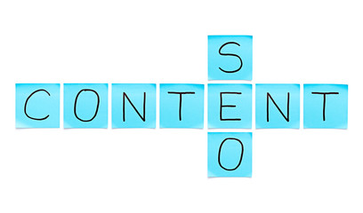Content SEO Blue Sticky Notes