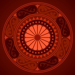 Round ornament Rosone Mosaik rundes Ornament