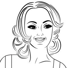 pop art cute retro couple in comics style