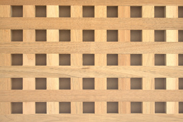 Checkerboard square-holed wood panel