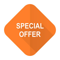 special offer orange flat icon