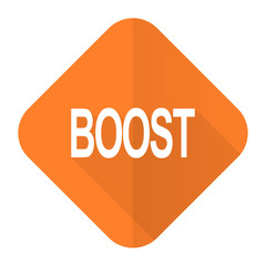 boost orange flat icon