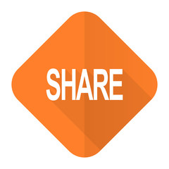 share orange flat icon