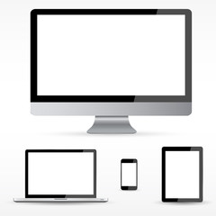 Fototapeta premium Modern digital tech device collection