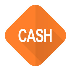 cash orange flat icon