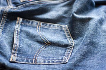 Fototapeta premium Texture of jeans trousers