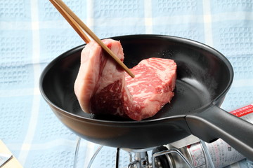 今夜はステーキ