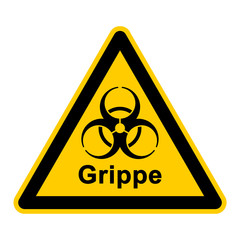 wso141 WarnSchildOrange - Biogefährdung - Grippe - g3260