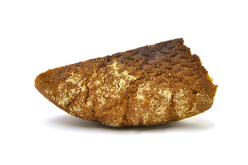 Brown bread on white.