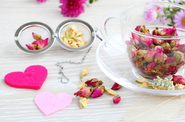 tea mug herbal freshness flowers