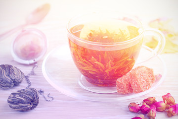 tea mug herbal freshness flowers