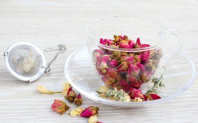 tea mug herbal freshness flowers