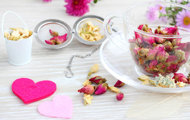 tea mug herbal freshness flowers