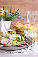 Salad of radish and cucumber