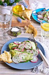 Salad of radish and cucumber