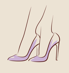 Woman wearing beautiful shoes