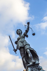 Justitia, a monument in Frankfurt, Germany