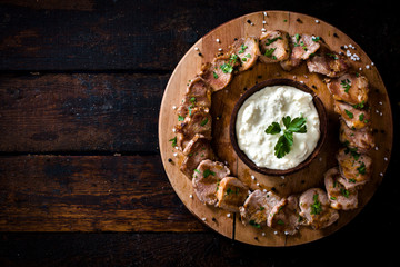 Meat and cheese cream