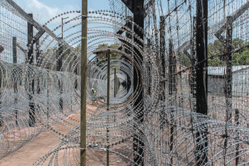 Border / Prison - Barb wire fence - guarded