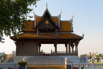 Naklejka premium Landmark In the riverside of Bangkok Thailand.