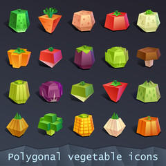 Polygonal vegetable icons