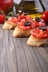 Homemade bruschetta