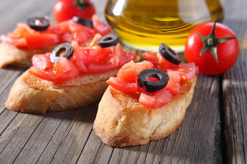 Homemade bruschetta