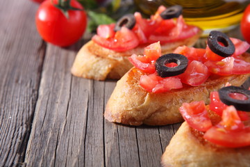 Homemade bruschetta
