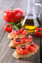 Homemade bruschetta