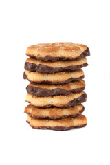 Pile of chocolate chip cookies