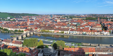 Fototapeta premium Panorama of Wurzburg, Germany