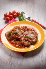 meat  with tomatoes sauce