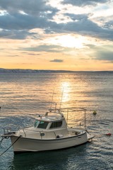 Fototapeta premium Landscape with boats and sea